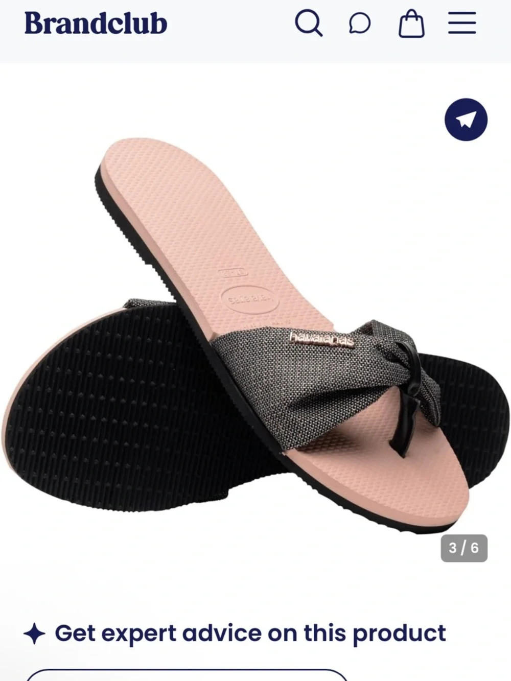 Havaianas You St. Tropez Shine Flip Flop, Ballet Rose